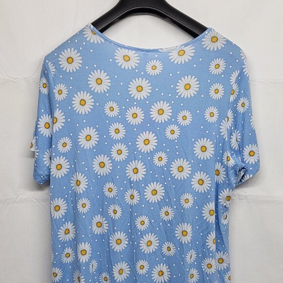 Cathy Womens Top 2XL Pullover Floral Sunflower Print Stretch Short Sleeve NWT - Picture 11 of 12